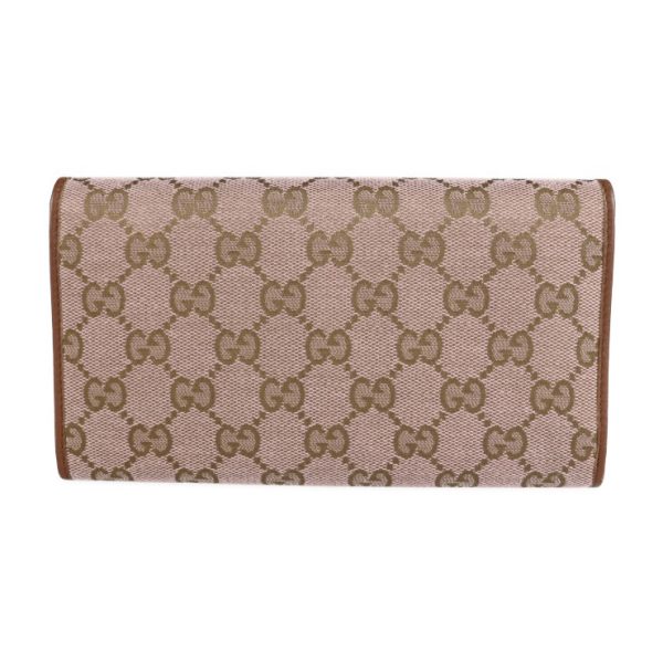 2217073008085 3 GUCCI Tri fold Wallet GG Canvas Pink Brown