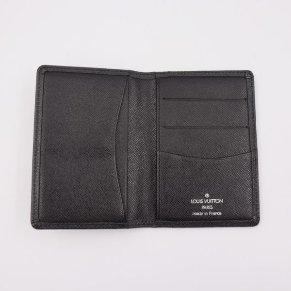 2218093008100 5 Louis Vuitton Card Case Taiga Ardoise Black