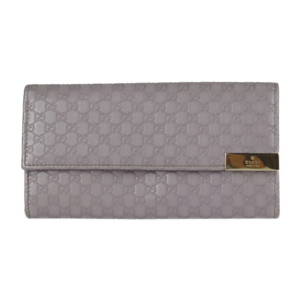 2218093008108 1 GUCCI Micro Guccisima Bifold Wallet Leather Lilac Gray