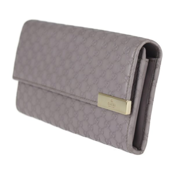 2218093008108 2 GUCCI Micro Guccisima Bifold Wallet Leather Lilac Gray