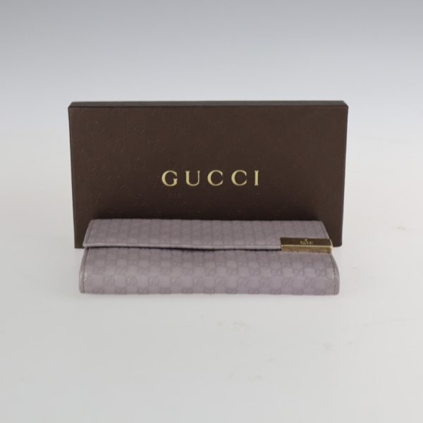 2218093008108 9 GUCCI Micro Guccisima Bifold Wallet Leather Lilac Gray