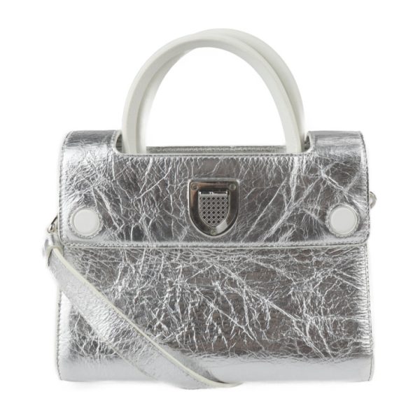 2218123008149 1 Dior Evermini Leather Handbag Silver