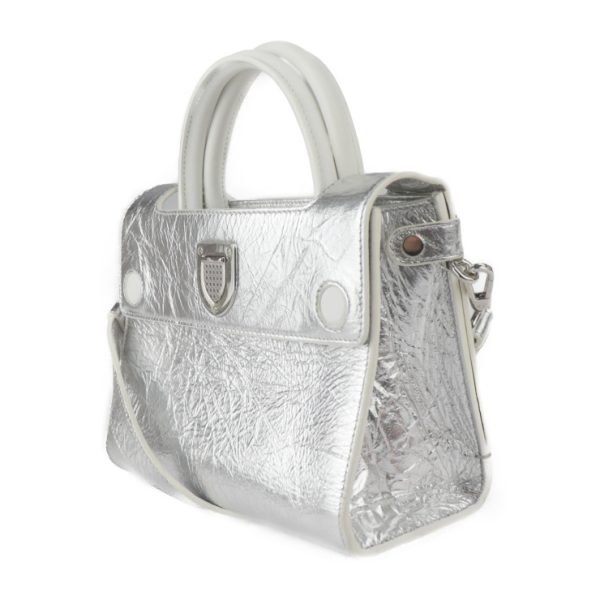 2218123008149 2 Dior Evermini Leather Handbag Silver