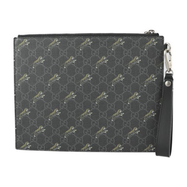 2218123008151 3 Gucci GG Supreme Clutch Bag Black