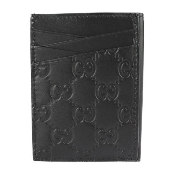 2219093007109 3 GUCCI Guccisima Card Case Leather Black