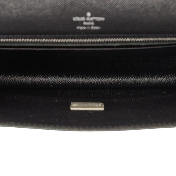 222 43034 5 Louis Vuitton Taiga Selenga clutch M30782 Ardoise black