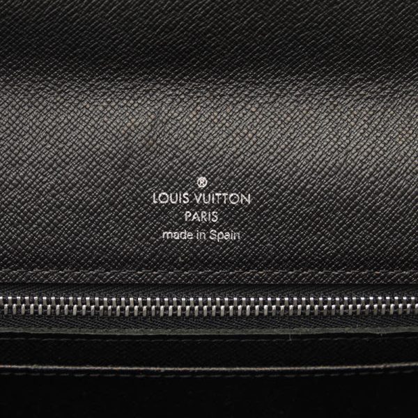 222 43034 7 Louis Vuitton Taiga Selenga clutch M30782 Ardoise black