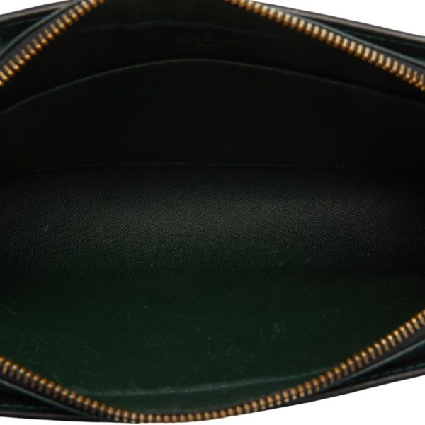 222 43040 6 Louis Vuitton Taiga Baikal clutch bag M30184 green