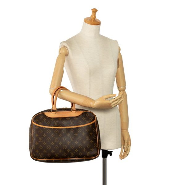 222 47563 9 Louis Vuitton Monogram Deauville Handbag M47270 Brown PVC Leather