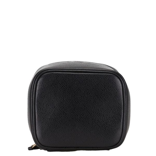 222 50898 5 CHANEL Deca Coco Mark Vanity Bag Vanity Bag Black Caviar