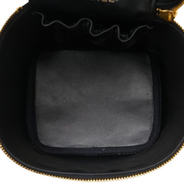 222 50898 7 CHANEL Deca Coco Mark Vanity Bag Vanity Bag Black Caviar