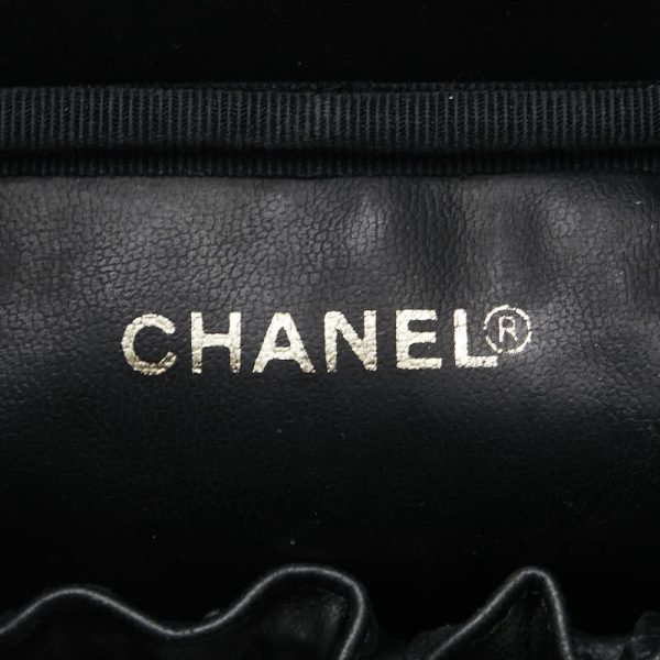 222 50898 8 CHANEL Deca Coco Mark Vanity Bag Vanity Bag Black Caviar