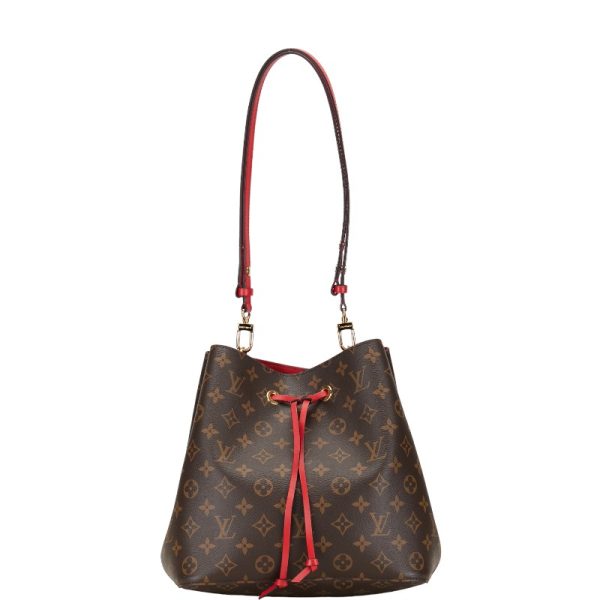 222 51144 1 Louis Vuitton Monogram Neonoe Shoulder Bag Coquelicot Red