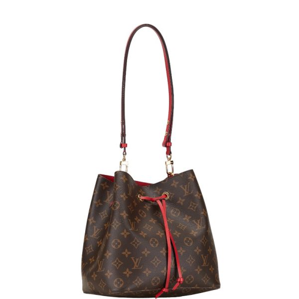 222 51144 2 Louis Vuitton Monogram Neonoe Shoulder Bag Coquelicot Red