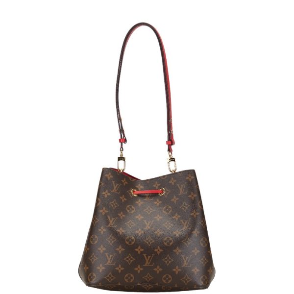 222 51144 3 Louis Vuitton Monogram Neonoe Shoulder Bag Coquelicot Red