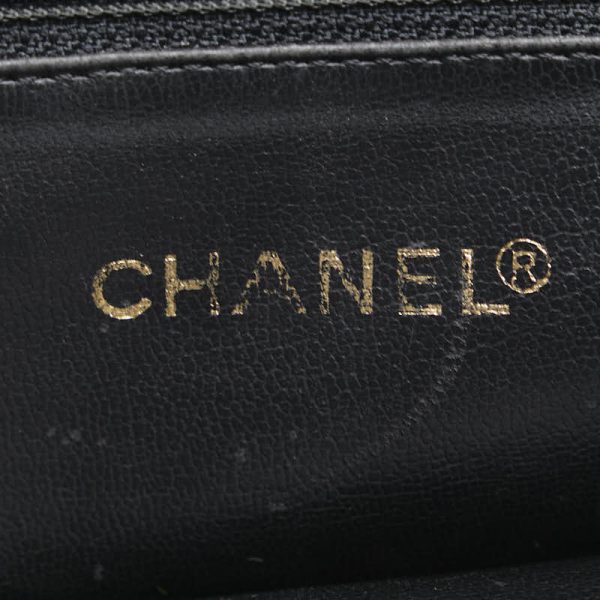 222 55825 7 CHANEL Vintage Cocomark Rucksack Backpack Black Gold Caviar Skin