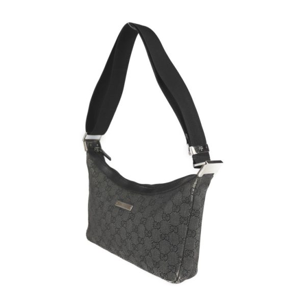 2220013007165 2 GUCCI Shoulder Bag GG Denim Gray Black