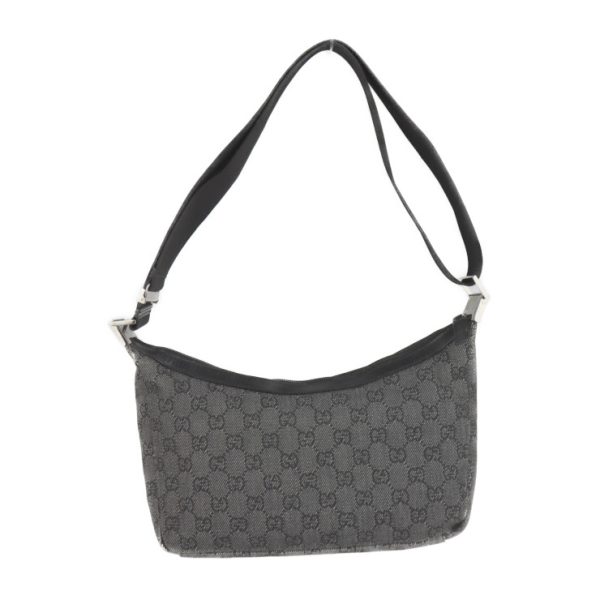 2220013007165 3 GUCCI Shoulder Bag GG Denim Gray Black