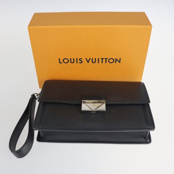 2220063007099 9 Louis Vuitton Epi Leather Clutch Bag Black