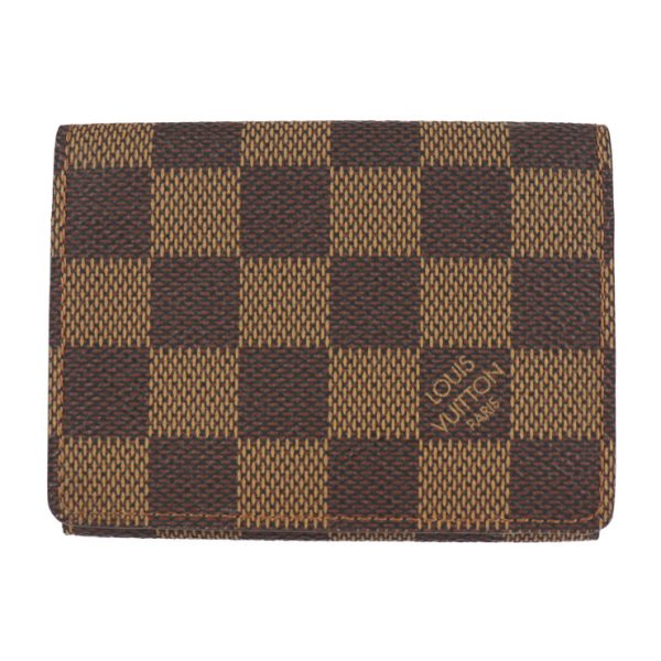 2221073007101 1 Louis Vuitton Card Case Damier Canvas Brown