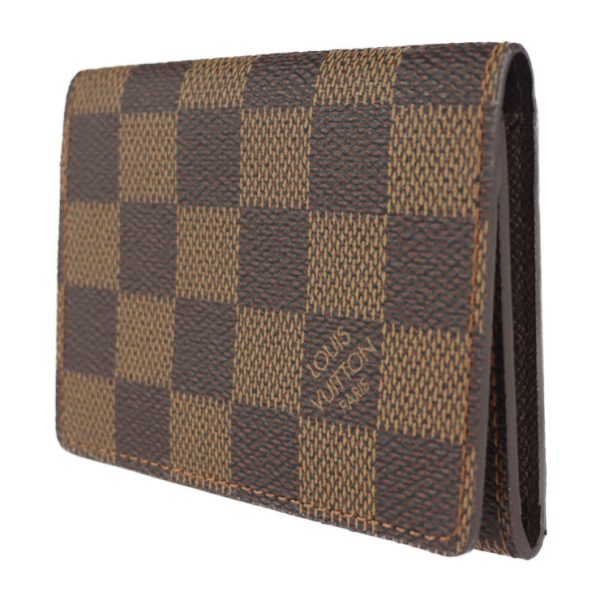 2221073007101 2 Louis Vuitton Card Case Damier Canvas Brown