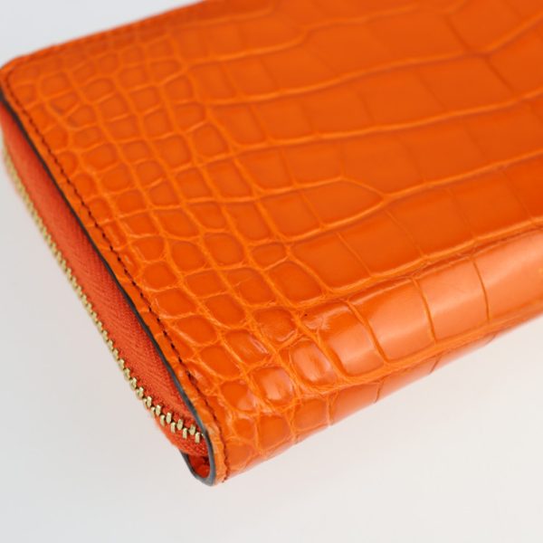 2221083008113 5 GUCCI GG Marmont Long Wallet Crocodile Leather Orange