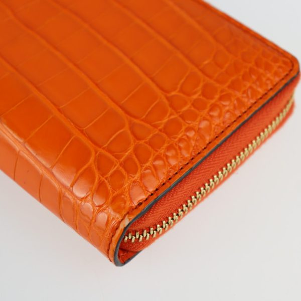 2221083008113 6 GUCCI GG Marmont Long Wallet Crocodile Leather Orange