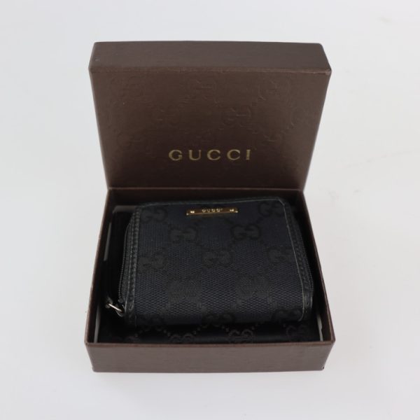 2221083008140 9 GUCCI Coin Case GG Canvas Black