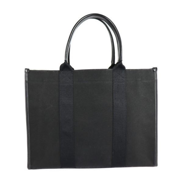 2222053008094 3 Balenciaga Hardware Canvas Leather Tote Bag Black