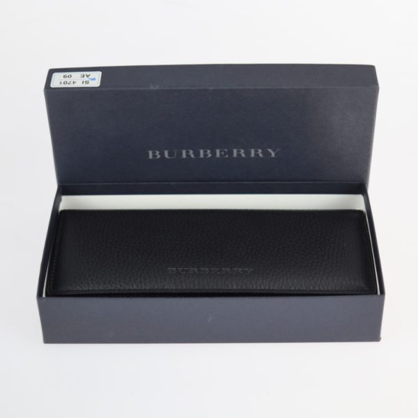 2222073001105 9 Burberry Logo Check Leather Bifold Wallet Black