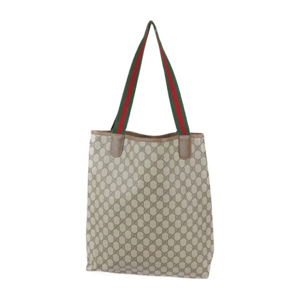 2222081002005 3 GUCCI Sherry Line Tote Bag GG Supreme Canvas Beige Brown