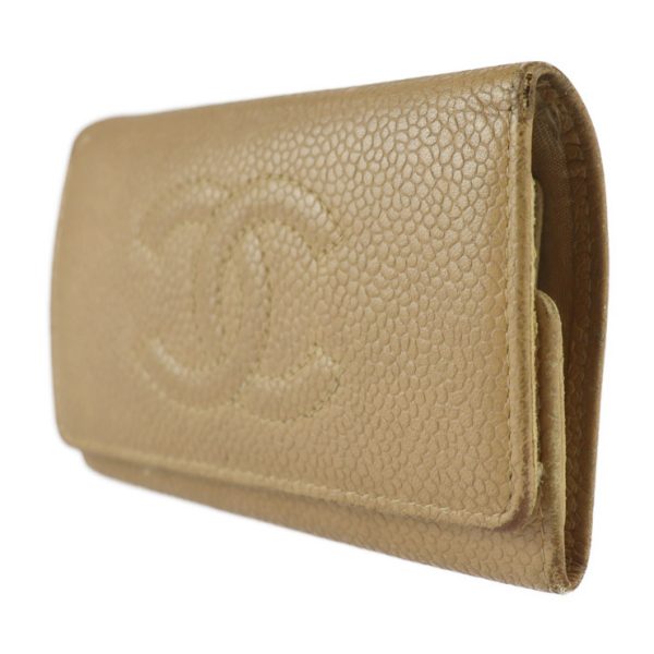 2222091001045 2 Chanel 6 Key Case Caviar Skin Beige Gold Hardware