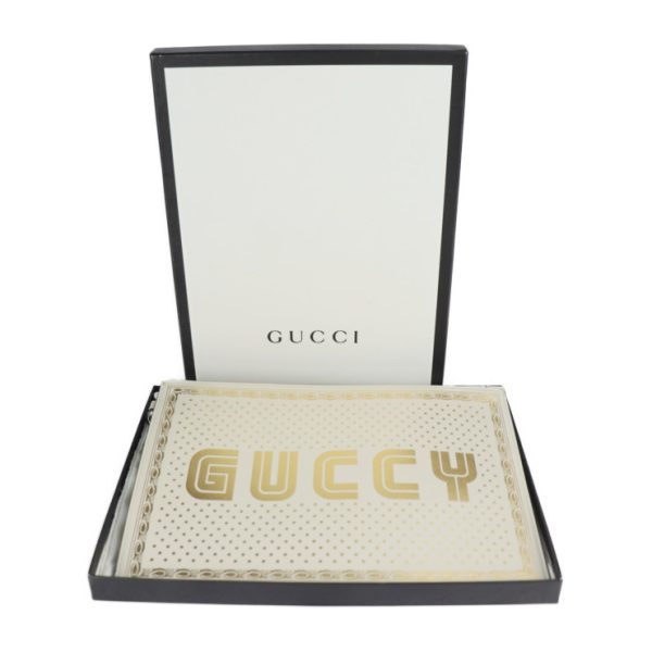 2222093007143 10 GUCCI SEGA Clutch Bag Leather White