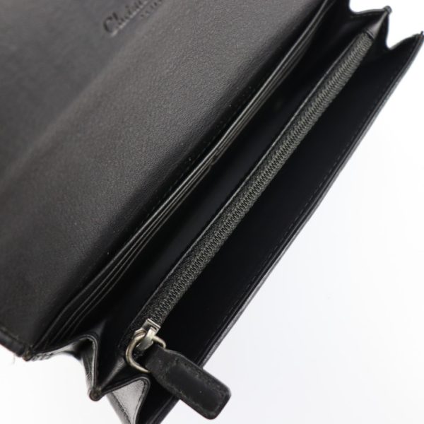 2222101002001 7 Dior Trotter Bifold Canvas Leather Wallet Black