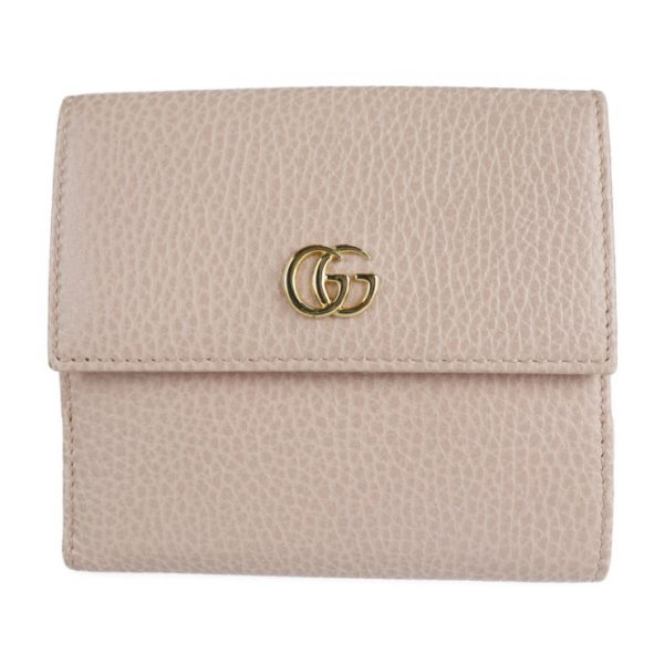 2223063010113 1 GUCCI Petit Marmont Bifold Wallet Leather Pink