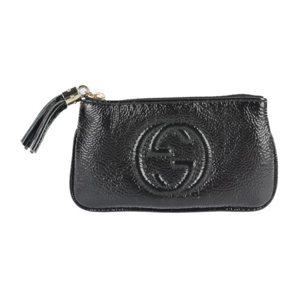 2223063010114 1 GUCCI Interlocking G Coin Case Patent Leather Black