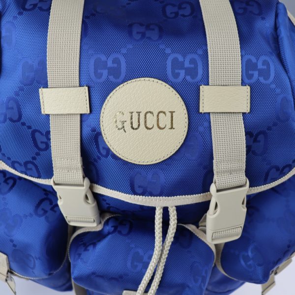 2223113002172 7 Gucci Off The Grid Backpack GG Rucksack Blue Beige