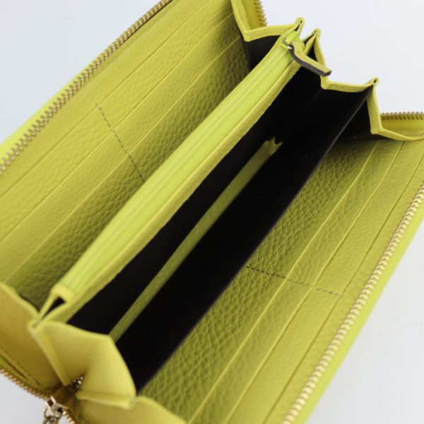 2223123001211 7 Gucci Bamboo Long Wallet Leather Yellow