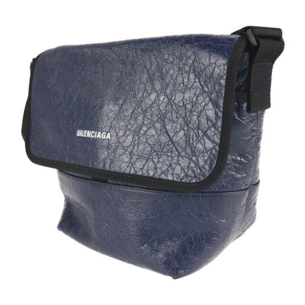 2224043010125 2 Balenciaga Explorer Leather Messenger Bag Navy