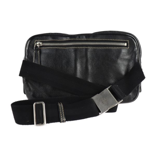 2224073008117 3 GUCCI Waist Bag Leather Black