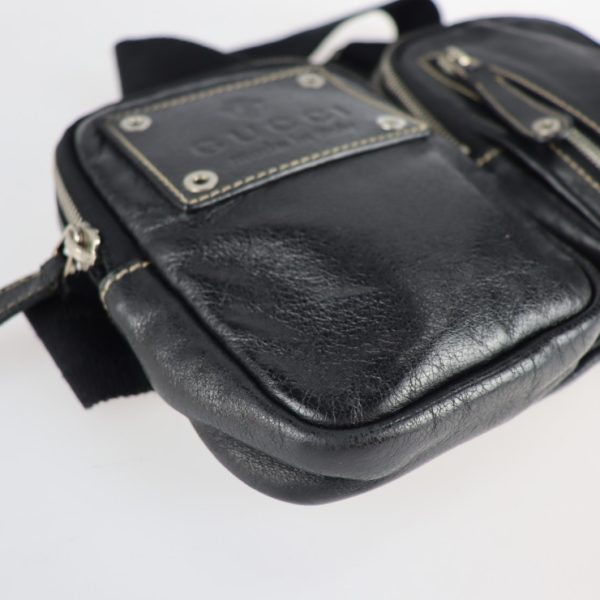 2224073008117 9 GUCCI Waist Bag Leather Black