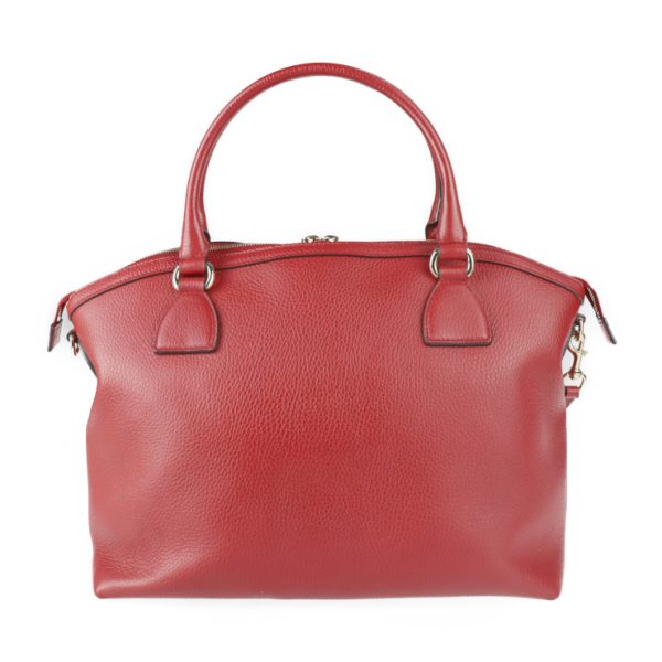 2224103008166 3 Gucci Interlocking G 2way Handbag Leather Red