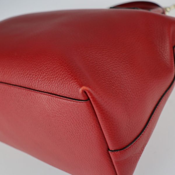 2224103008166 5 Gucci Interlocking G 2way Handbag Leather Red