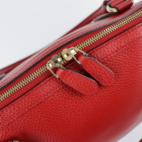 2224103008166 8 Gucci Interlocking G 2way Handbag Leather Red