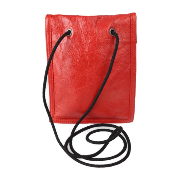 2224113010190 3 Balenciaga Explorer Leather Pouch Shoulder Bag Red