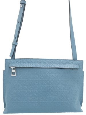 2224212830011 Fendi Peekaboo Selleria 2WAY Bag Blue Leather