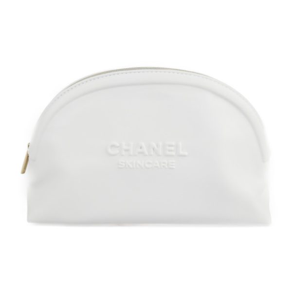 2225023001241 1 Chanel Skin Care White Makeup Pouch Multi Case