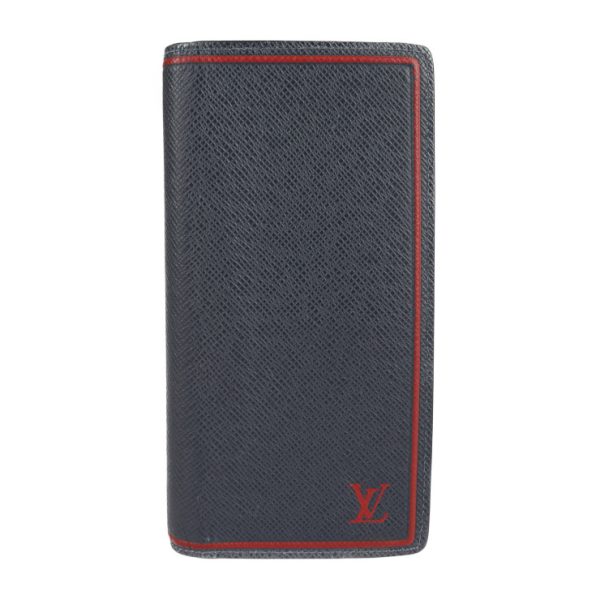 2225023001253 1 Louis Vuitton Taiga Leather Wallet Blue