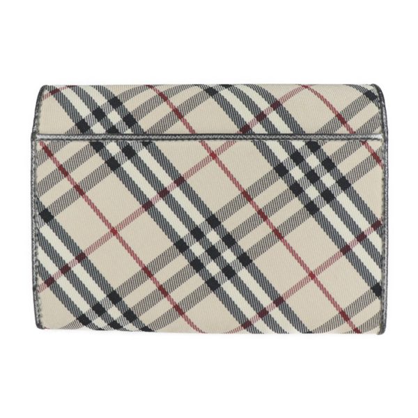 2225043007143 02 3 Burberry Plaid Canvas Leather Bifold Wallet Beige