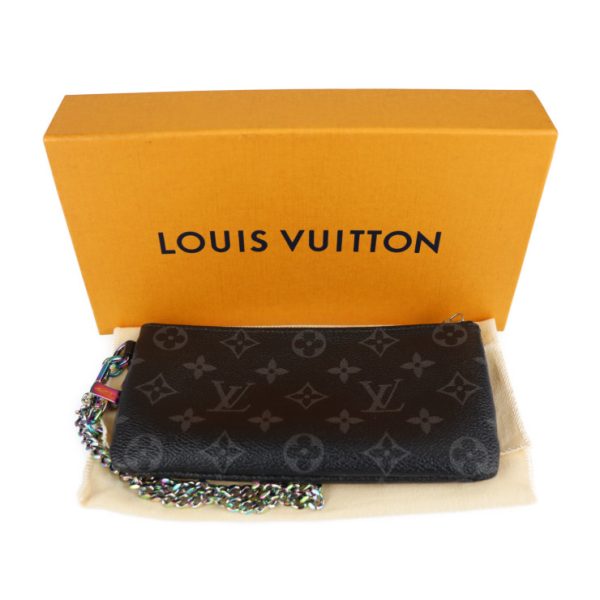 2227013007228 9 Louis Vuitton Fragment Hiroshi Fujiwara Collaboration Monogram Eclipse Pouch Black